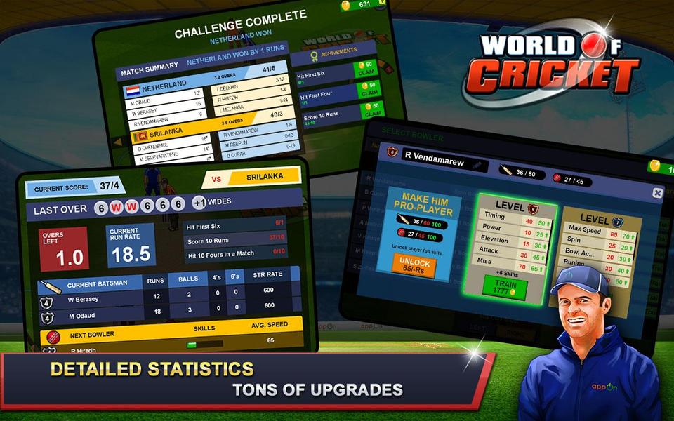 World of Cricket :Championship - عکس بازی موبایلی اندروید