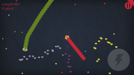 Crayon Slither Snake - Player VS AI - Gameplay image of android game