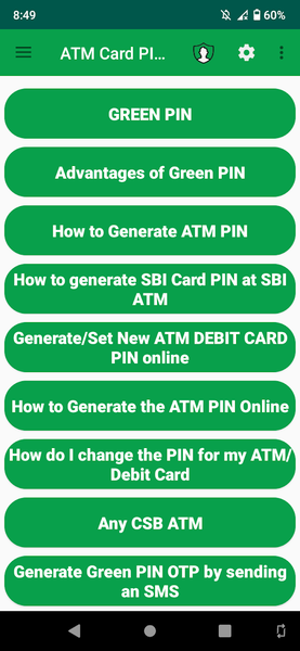 ATM Card PIN Activation Guide - عکس برنامه موبایلی اندروید