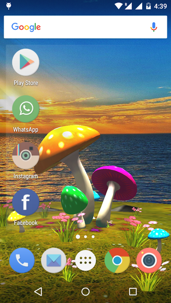 3D Mushroom-Sun Live Wallpaper - Image screenshot of android app