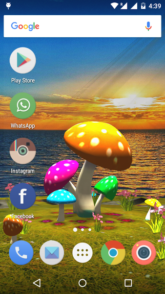 3D Mushroom-Sun Live Wallpaper - Image screenshot of android app