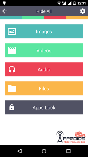 Hide All - Images,Videos,Files - Image screenshot of android app