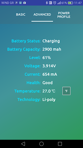 Charger Tester (ampere meter) - Image screenshot of android app