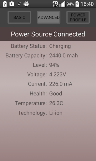 Charger Tester (ampere meter) - Image screenshot of android app