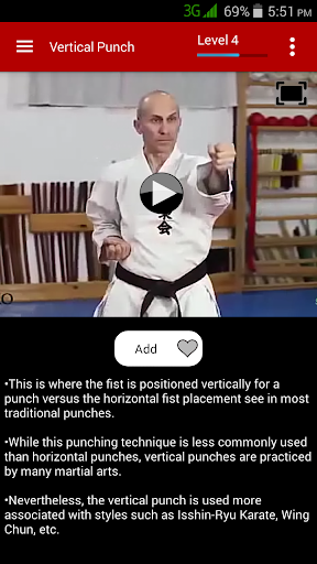 Karate Training - Videos - Image screenshot of android app