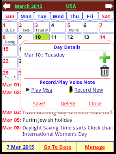 Holiday Calendar ۲۰۲۵ - عکس برنامه موبایلی اندروید