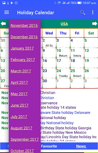 Holiday Calendar ۲۰۲۵ - عکس برنامه موبایلی اندروید
