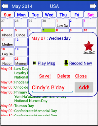 Holiday Calendar ۲۰۲۵ - عکس برنامه موبایلی اندروید