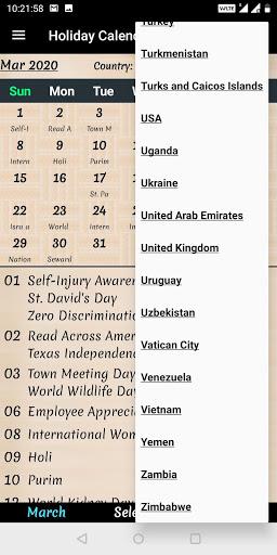 Holiday Calendar ۲۰۲۵ - عکس برنامه موبایلی اندروید