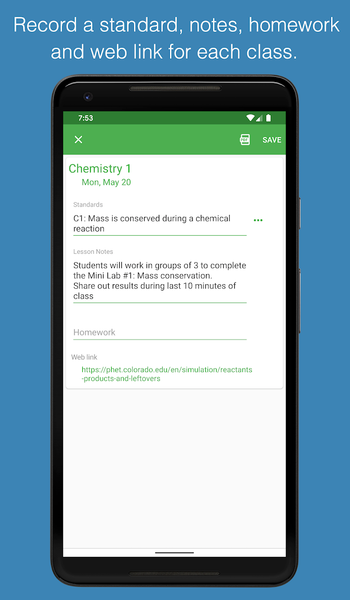 Class Planner - Image screenshot of android app