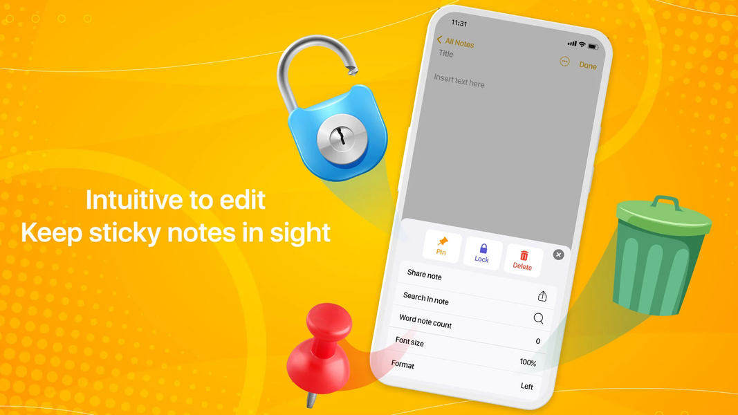 Notes Phone ۱۵: simple notes - عکس برنامه موبایلی اندروید