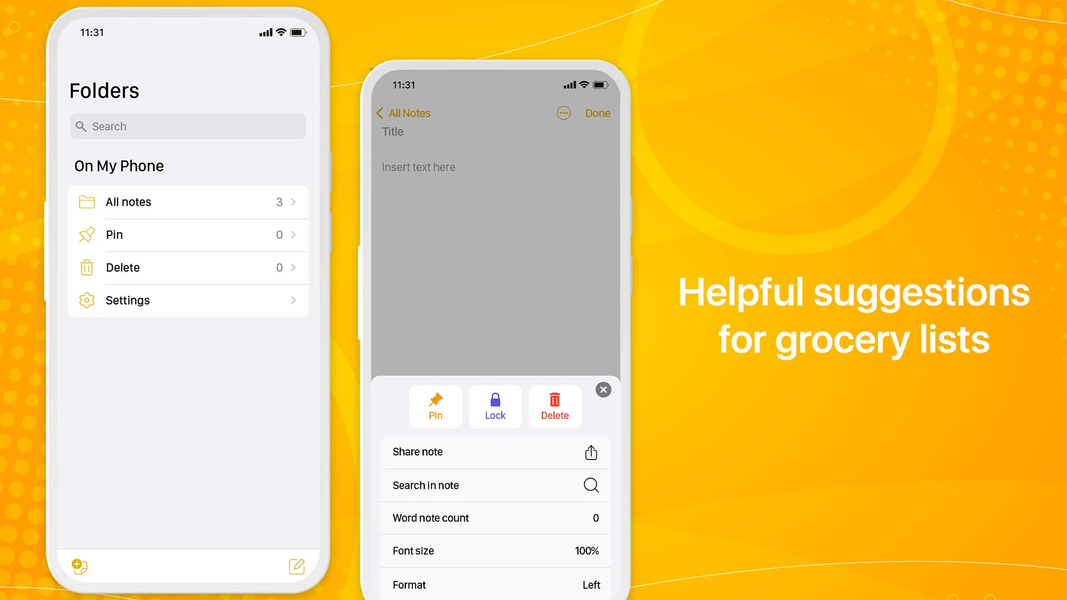 Notes Phone ۱۵: simple notes - عکس برنامه موبایلی اندروید