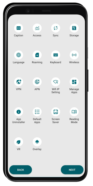 settings app - All settings - Image screenshot of android app