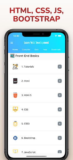 Learn Web Development Guide - عکس برنامه موبایلی اندروید