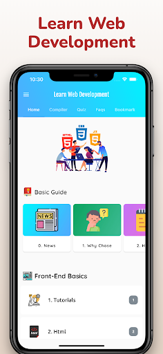 Learn Web Development Guide - عکس برنامه موبایلی اندروید