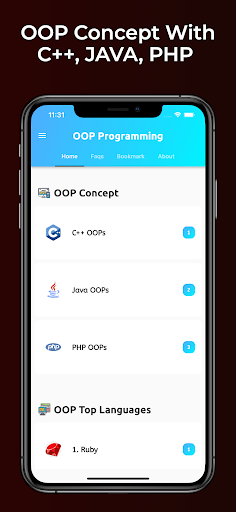 Object Oriented Programming - عکس برنامه موبایلی اندروید