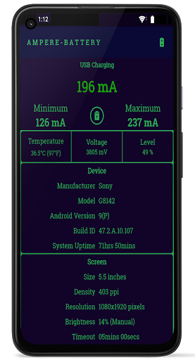 mAh Monitor - Ampere Battery - عکس برنامه موبایلی اندروید