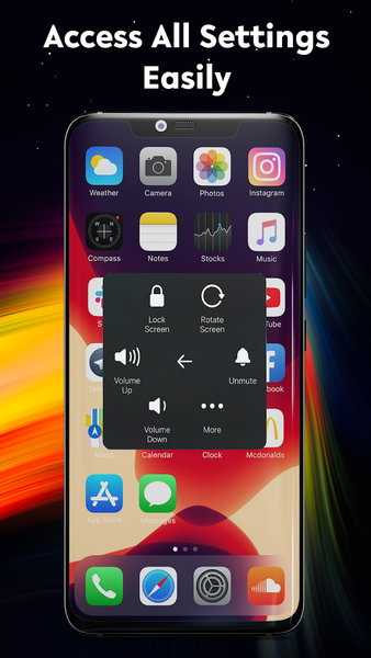 Assistive Touch iOS 16 - عکس برنامه موبایلی اندروید