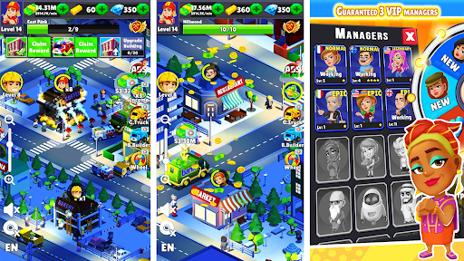 Idle clicker Build City Tycoon - Gameplay image of android game