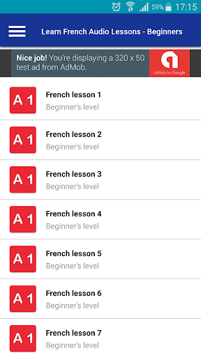 Learn French for Beginners - Image screenshot of android app