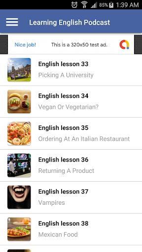 Learning English Podcast - Image screenshot of android app