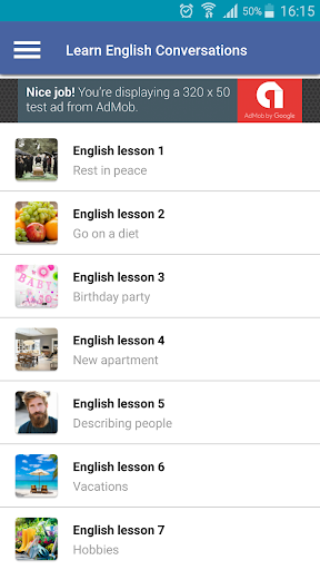 Learning English Conversation - English Speaking - عکس برنامه موبایلی اندروید