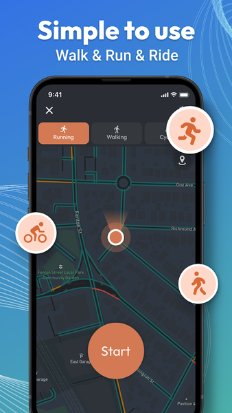 Pedometer - Walk & Run & Ride - عکس برنامه موبایلی اندروید