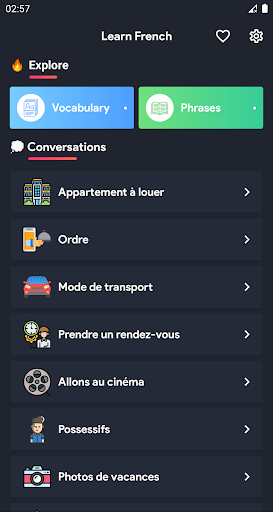 Conversations French Arabic - Image screenshot of android app