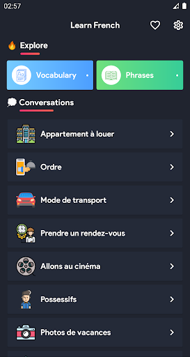 Conversations French Arabic - عکس برنامه موبایلی اندروید