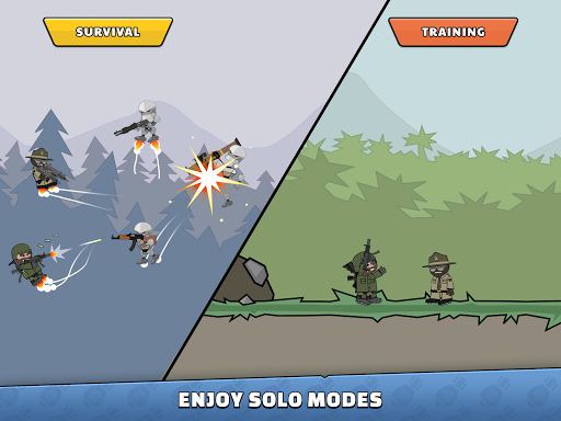 Mini Militia - War.io (مود شده) - Gameplay image of android game