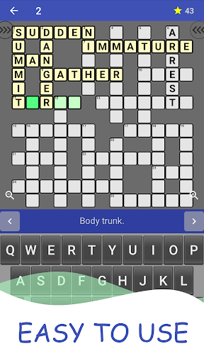 English Crossword puzzle - Gameplay image of android game