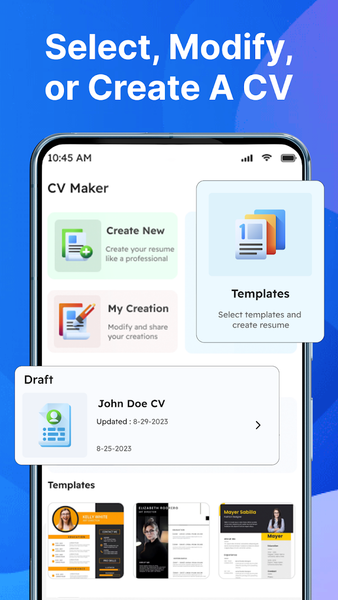 CV Maker - PDF Resume Builder - عکس برنامه موبایلی اندروید