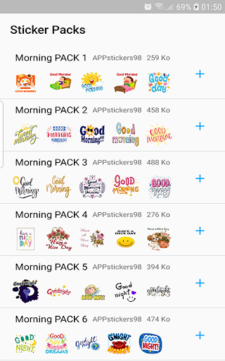 Good Morning Stickers for What - Image screenshot of android app