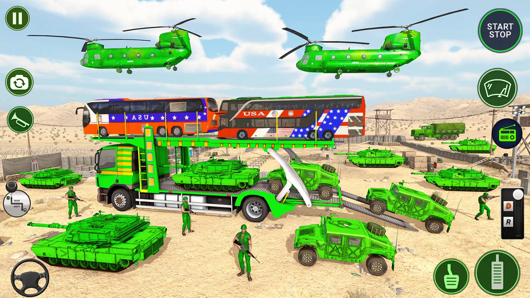 Army Bus: 3D Offroad Driving - Gameplay image of android game