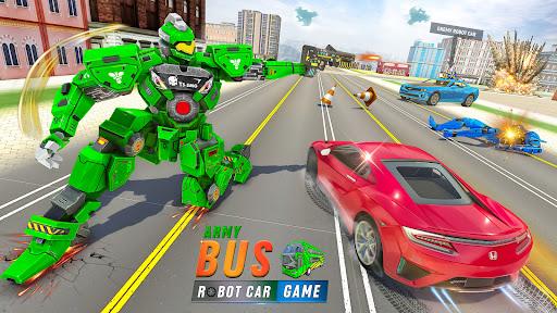 Army Bus Robot Car Game ۳d - عکس بازی موبایلی اندروید