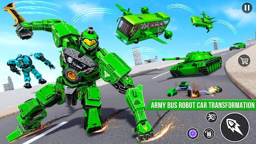 Army Bus Robot Car Game 3d - Gameplay image of android game