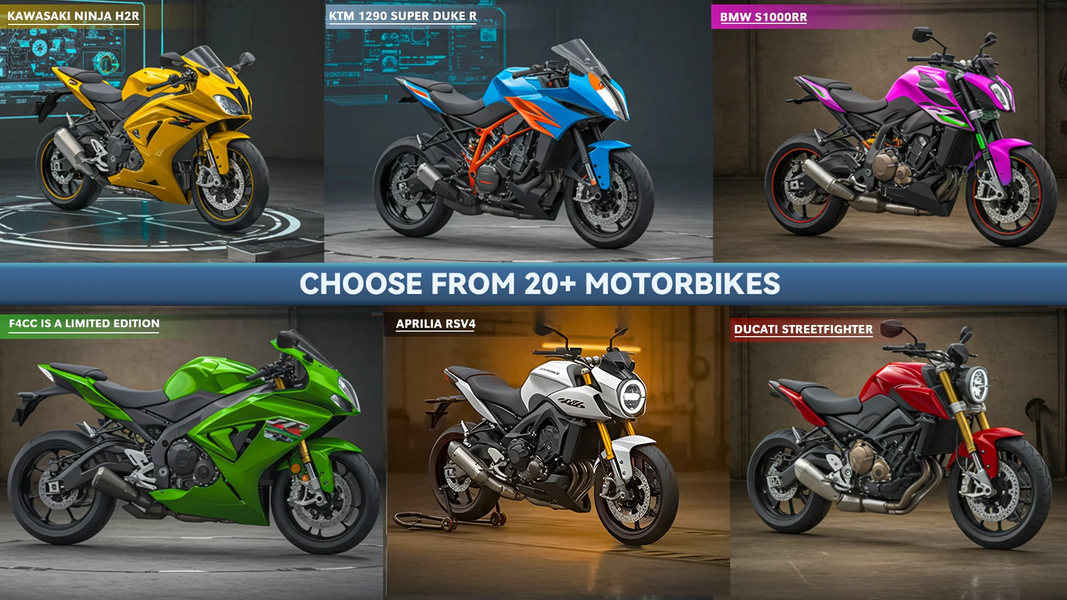 Open World Bike Drive Game ۳D - عکس بازی موبایلی اندروید