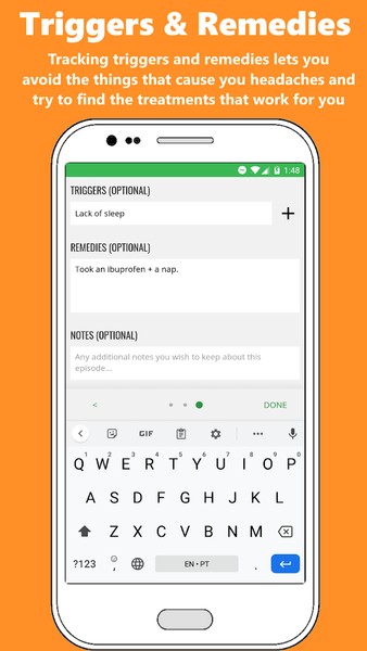 Headache and Migraine Tracker - Image screenshot of android app