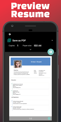 Resume Builder US - Image screenshot of android app