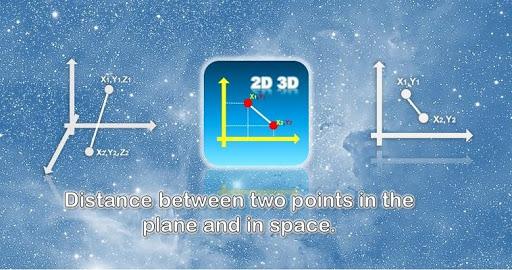 Distance Points 2D 3D Calculator - Image screenshot of android app