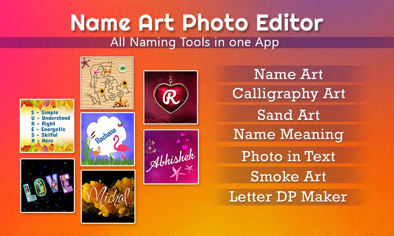 Name Art Photo Editing App Ai - عکس برنامه موبایلی اندروید