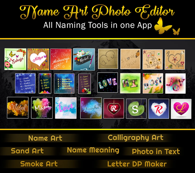 Name Art Photo Editing App Ai - عکس برنامه موبایلی اندروید