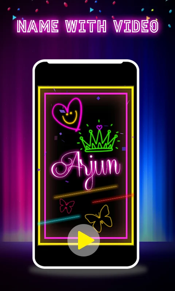 Name Video Maker With Song - عکس برنامه موبایلی اندروید