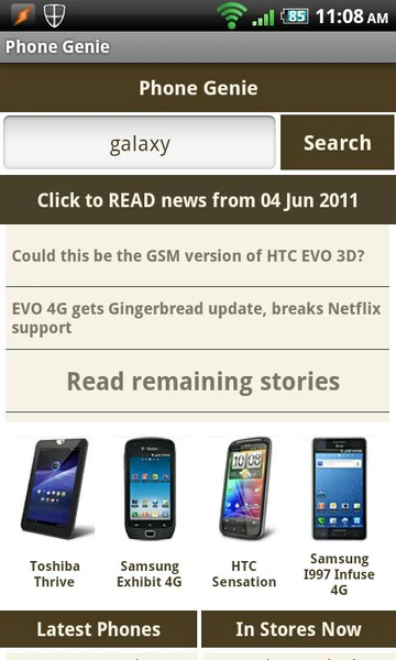 Phone Genie - GSMArena Browser - Image screenshot of android app