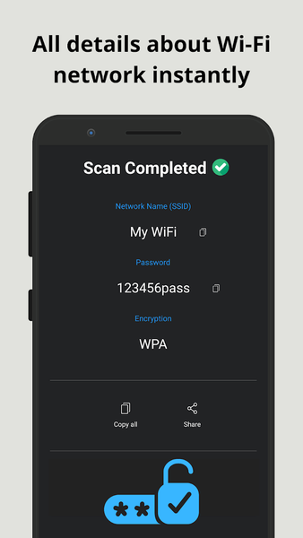 Password Scanner WiFi QrCode - Image screenshot of android app