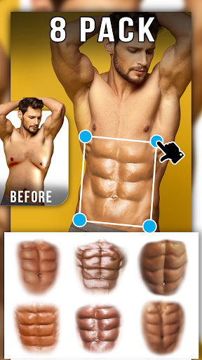 Man Abs Editor: Men Six pack, - Image screenshot of android app