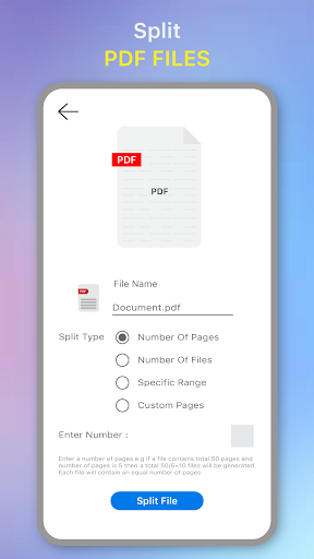 Pdf Merger & Splitter - عکس برنامه موبایلی اندروید