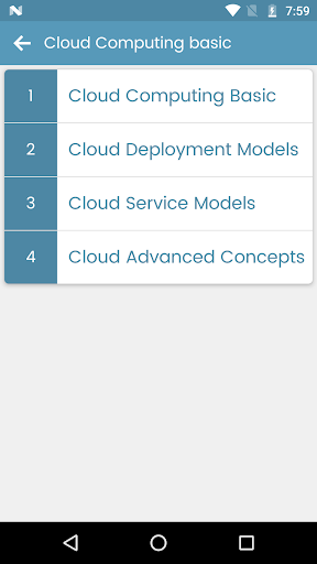 Cloud Computing Tutorial - عکس برنامه موبایلی اندروید