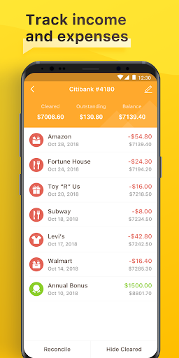 Checkbook - Account Tracker - عکس برنامه موبایلی اندروید