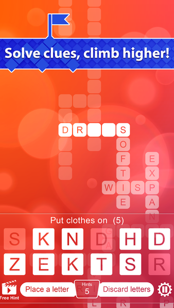 Crossword Climber - Gameplay image of android game